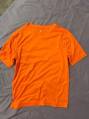🦚3/$15🦚First Wave Boys Vibrant Orange Rash Guard Swim Tee Size L 14/16